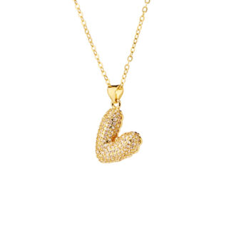 Колье Crystal Chic Heart Necklace - Gold DÉJÀ VU