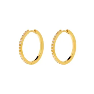 Серьги Clear Row Earrings -Gold BY DEBORAH GARDNER