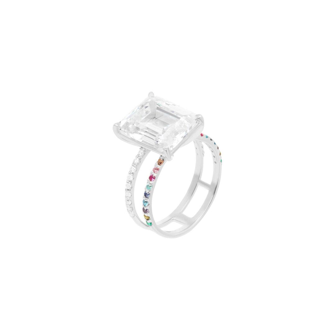 Кольцо Shine Bright Ring – Crystal Silver VIVA LA VIKA фото 1