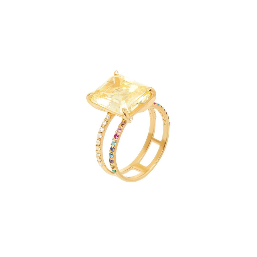 Кольцо Shine Bright Ring – Yellow Gold VIVA LA VIKA фото 1