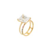 Кольцо Shine Bright Ring – Crystal Gold VIVA LA VIKA фото 1