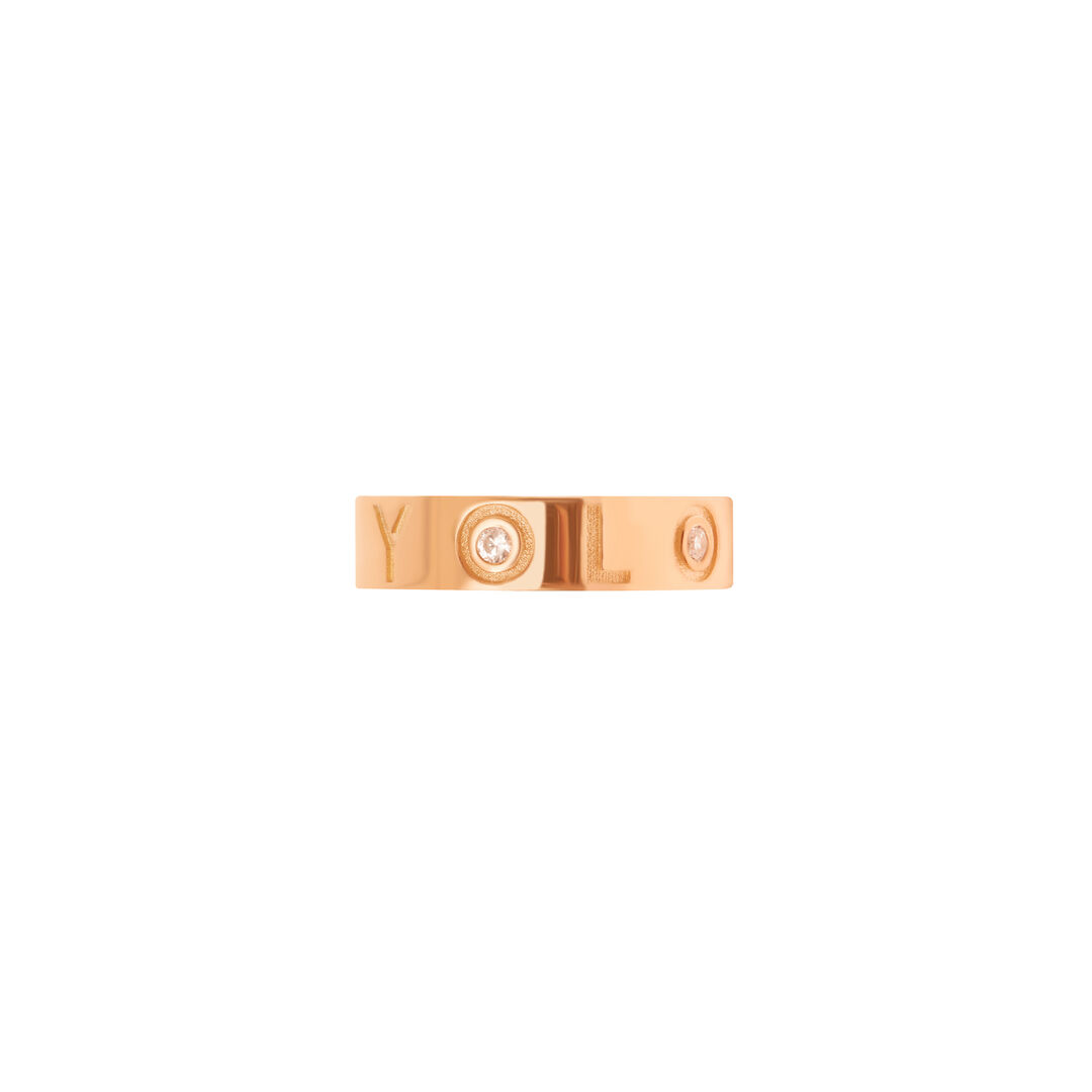 Кольцо Reminder Ring – YOLO Rose Gold VIVA LA VIKA фото 1