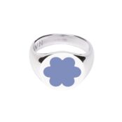 Кольцо-печатка Silver Forget-Me-Not Ring – Blue MOONSWOON фото 1