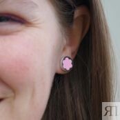 Серьги Silver Forget-Me-Not Earrings - Pink MOONSWOON фото 4