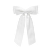 Заколка Ribbon Bow Hair Clip – White HOLLY JUNE фото 1