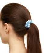 Набор резинок Silk Hair Scrunchies – Pink, Light Blue & Beige HOLLY JUNE фото 3