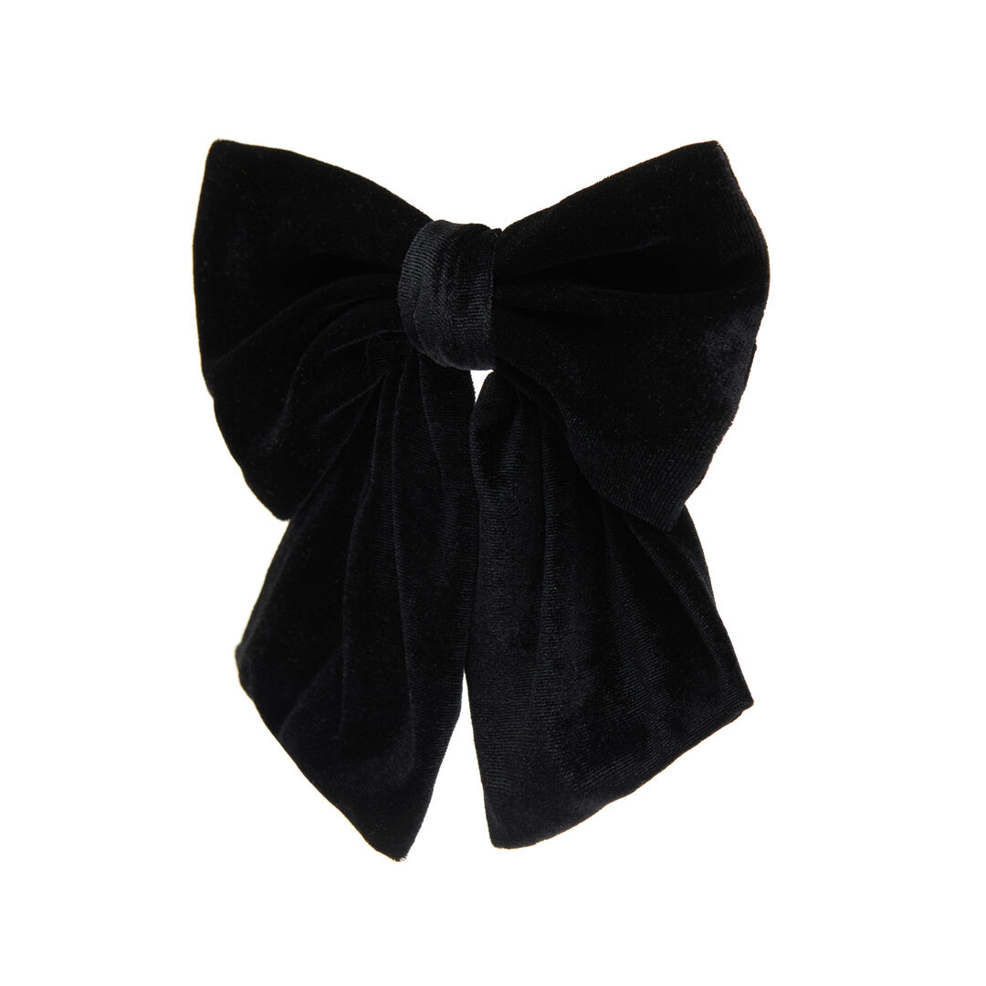 Заколка Big Bow Hair Clip – Velvet Black HOLLY JUNE фото 1