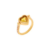 Кольцо Eddy Heart Ring - Citrine VIVA LA VIKA фото 1