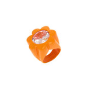 Кольцо Flower Shape Pvc Ring - Orange TIMELESS PEARLY фото 1