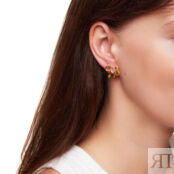 Серьги Crystal Hearty Bow Earrings - Gold VIVA LA VIKA фото 3