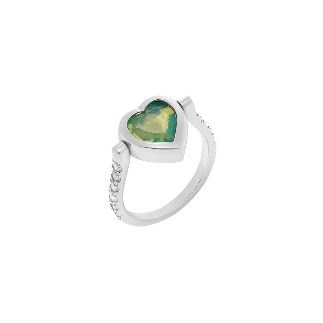 Кольцо Eddy Heart Ring Matt Green - Love Yourself VIVA LA VIKA фото 1