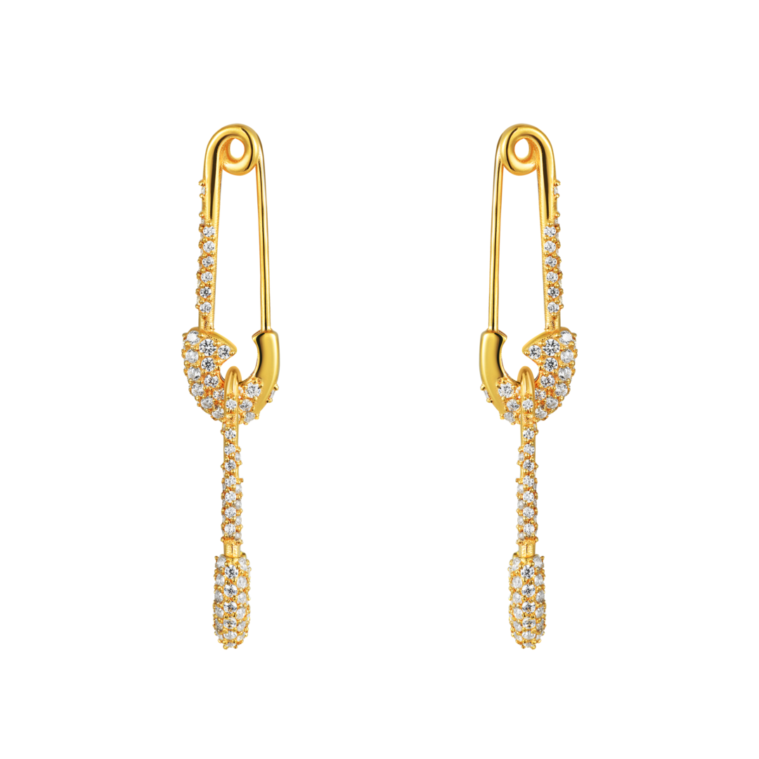 Серьги Geared Pin Earrings - Gold VIVA LA VIKA фото 1