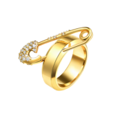 Кольцо Crystal Pin Ring - Gold VIVA LA VIKA фото 1