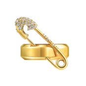 Кольцо Crystal Pin Ring - Gold VIVA LA VIKA фото 3