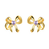 Серьги Violet Hearty Bow Earrings - Gold VIVA LA VIKA фото 1