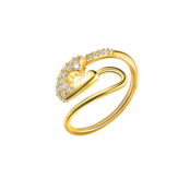 Кольцо Curved Pin Ring - Gold VIVA LA VIKA фото 1