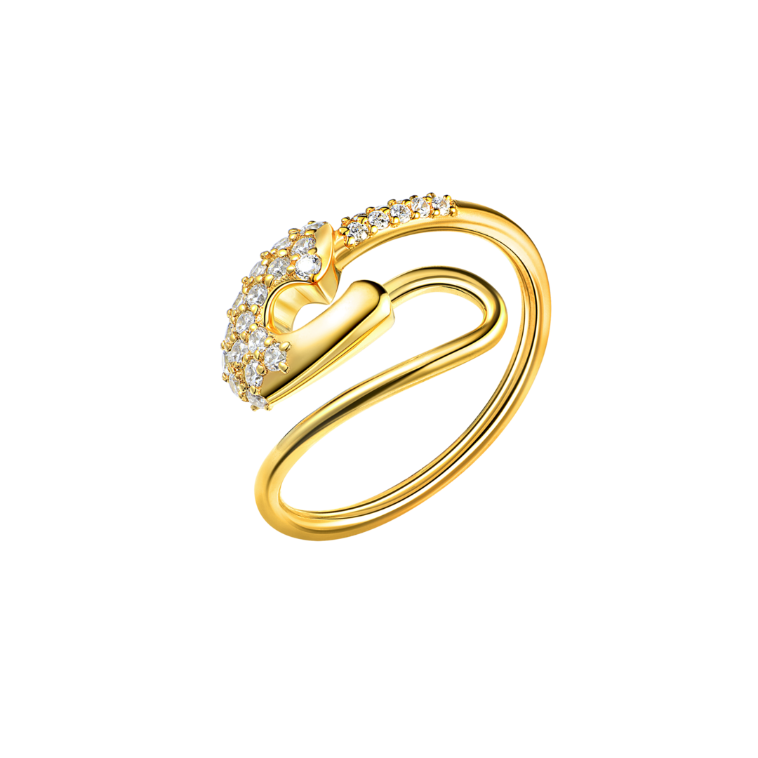 Кольцо Curved Pin Ring - Gold VIVA LA VIKA фото 1