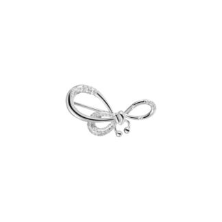 Моносерьга Crystal Pierced Bow Cuff - Silver VIVA LA VIKA