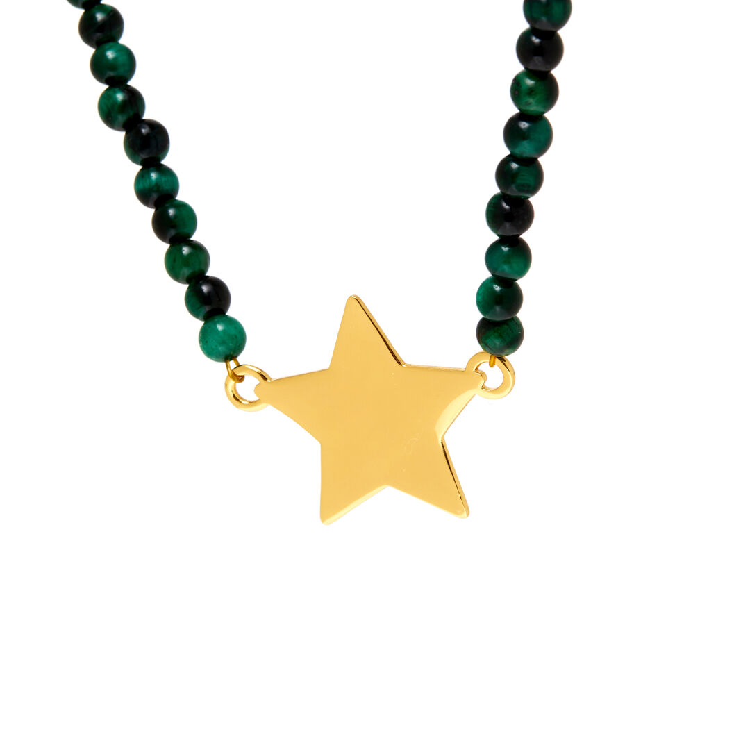 Колье Gold Plated Star Charm Beaded Necklace TIMELESS PEARLY фото 1