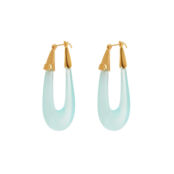 Серьги Ecume Earrings Acetate Gold - Blue GAS BIJOUX фото 1