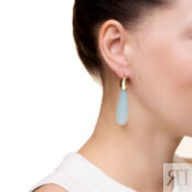 Серьги Ecume Earrings Acetate Gold - Blue GAS BIJOUX фото 3