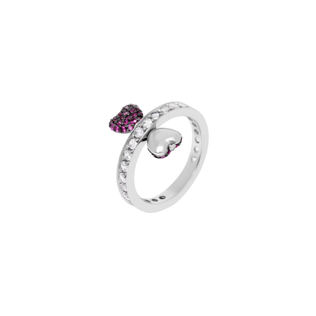 Кольцо Silver Stay With Me Ring - Fuchsia VIVA LA VIKA фото 1