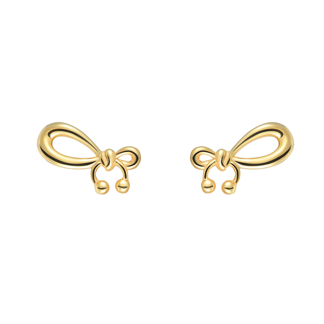 Серьги Pierced Bow Earring - Gold VIVA LA VIKA фото 1