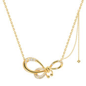 Колье Crystal Pierced Bow Necklace - Gold VIVA LA VIKA фото 3