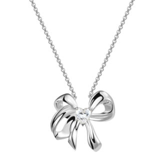 Колье Hearty Bow Necklace - Silver VIVA LA VIKA