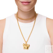 Колье Double Gold Plated Chain Necklace Whith Crab Charm TIMELESS PEARLY фото 2