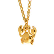 Колье Double Gold Plated Chain Necklace Whith Crab Charm TIMELESS PEARLY фото 3