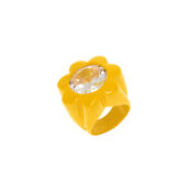 Кольцо Flower Shape Pvc Ring - Yellow TIMELESS PEARLY фото 1