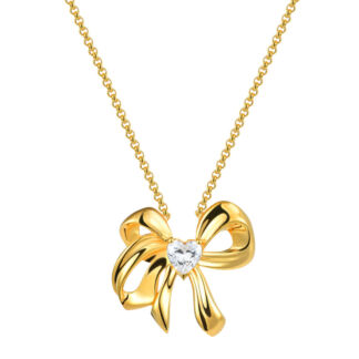 Колье Hearty Bow Necklace - Gold VIVA LA VIKA