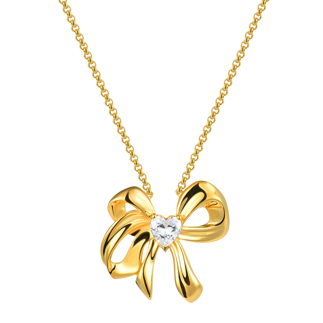 Колье Hearty Bow Necklace - Gold VIVA LA VIKA фото 1