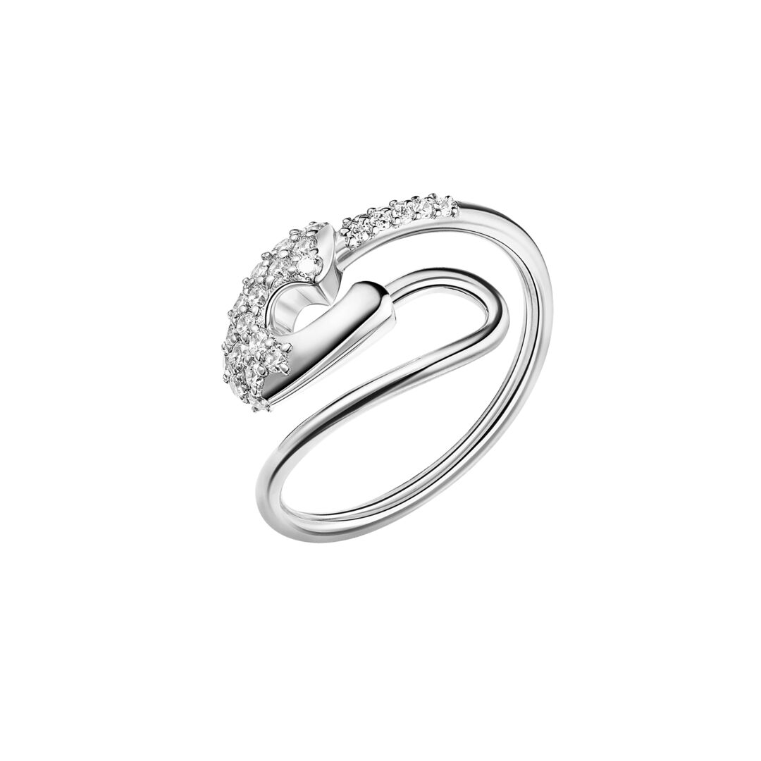 Кольцо Curved Pin Ring - Silver VIVA LA VIKA фото 1