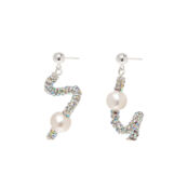 Серьги Tiny Snakes Earrings - Silver PEARL OCTOPUSS.Y фото 3