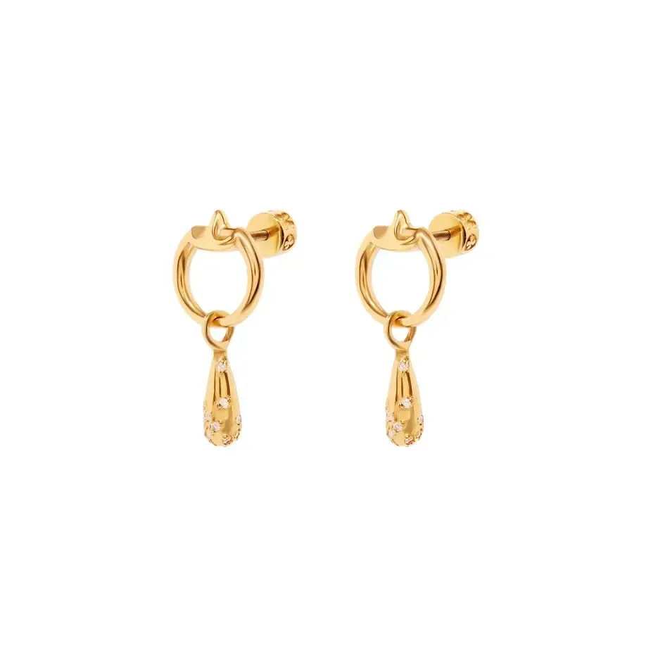 Серьги Crystal Saddle Earrings - Gold VIVA LA VIKA фото 1