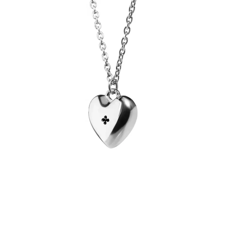 Колье Cross Heart Necklace - Silver BY DEBORAH GARDNER фото 1