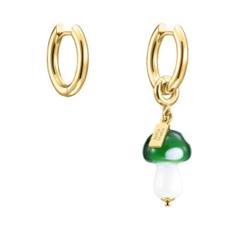 Серьги Mushroom Gold-Green Earrings KOTLO STUDIO
