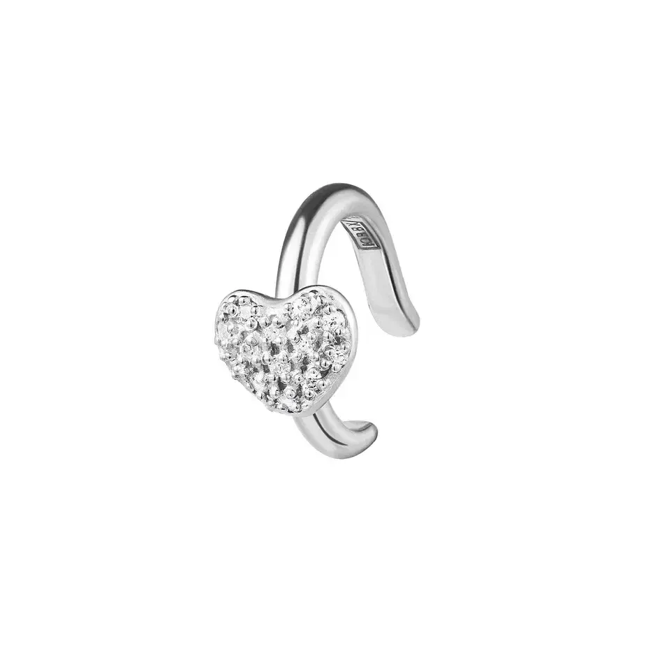 Кафф Puffy Heart Lip Cuff - Silver BON BON фото 1