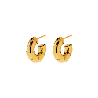 Серьги Dainty Donut Earrings – Plain Gold VIVA LA VIKA