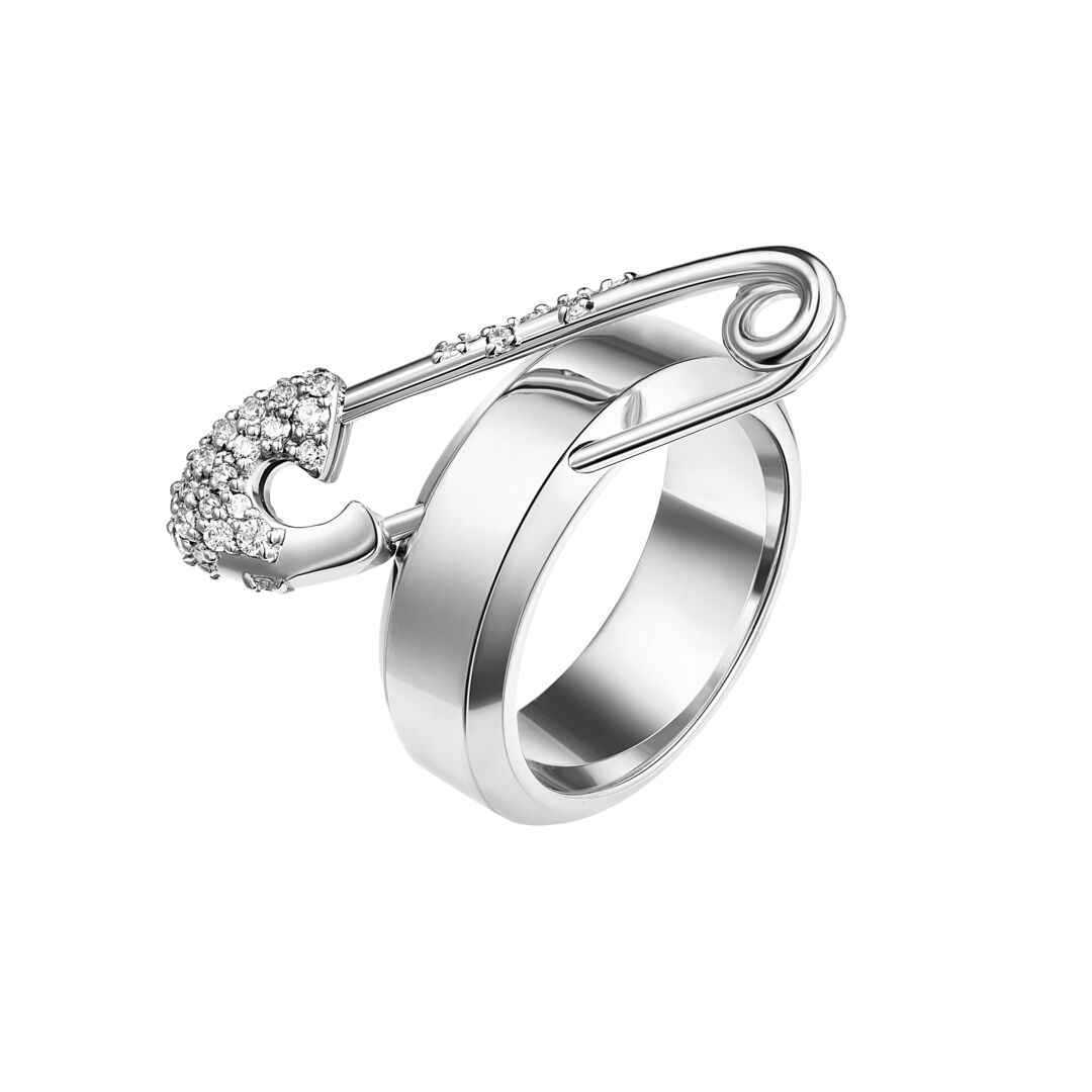 Кольцо Crystal Pin Ring - Silver VIVA LA VIKA фото 1