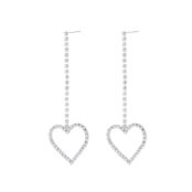 Серьги Dangling Heart Earrings BLING BLING фото 1