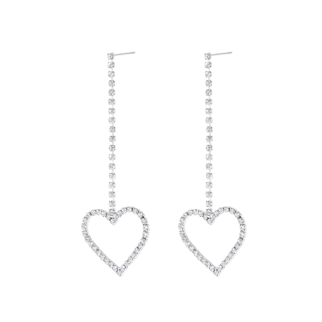 Серьги Dangling Heart Earrings BLING BLING фото 1