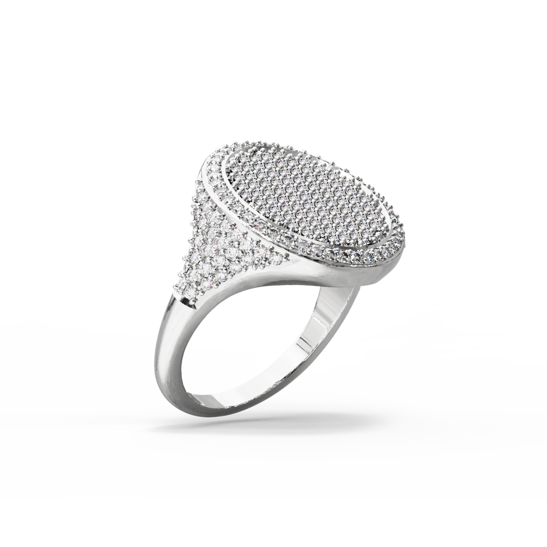 Кольцо Signet Ring With Zirconites - Silver JEWLIA фото 1