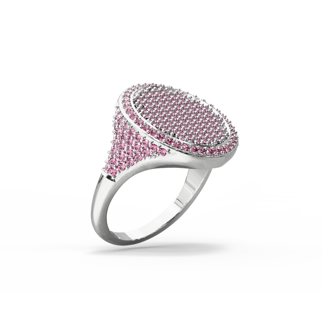 Кольцо Signet Ring With Colorless Zirconites - Silver JEWLIA фото 1