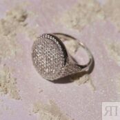 Кольцо Signet Ring With Zirconites - Silver JEWLIA фото 4