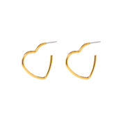 Серьги Gold Heart Earrings Unfinished FREE FORM фото 1