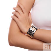 Браслет Silver Massive Cuff Bracelet FREE FORM фото 2