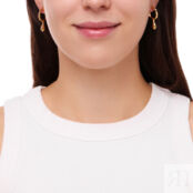 Серьги Gold Drop Earrings FREE FORM фото 2